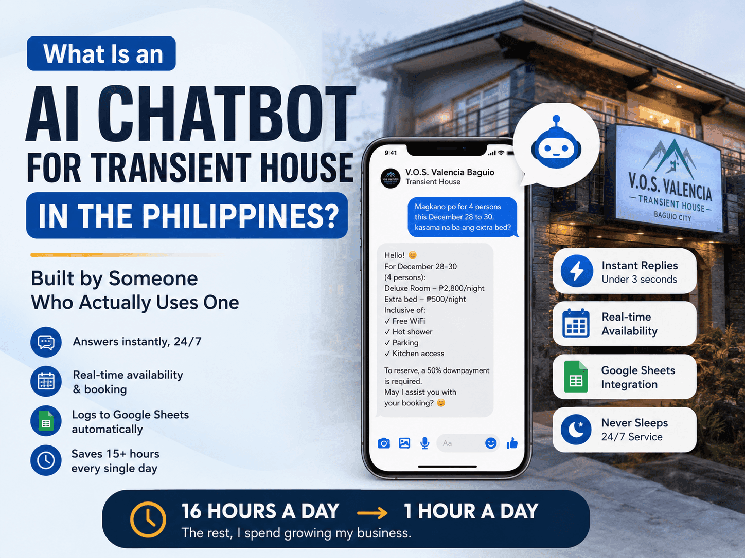What Is an AI Chatbot for Transient House in the Philippines? (Built by Someone Who Actually Uses One)