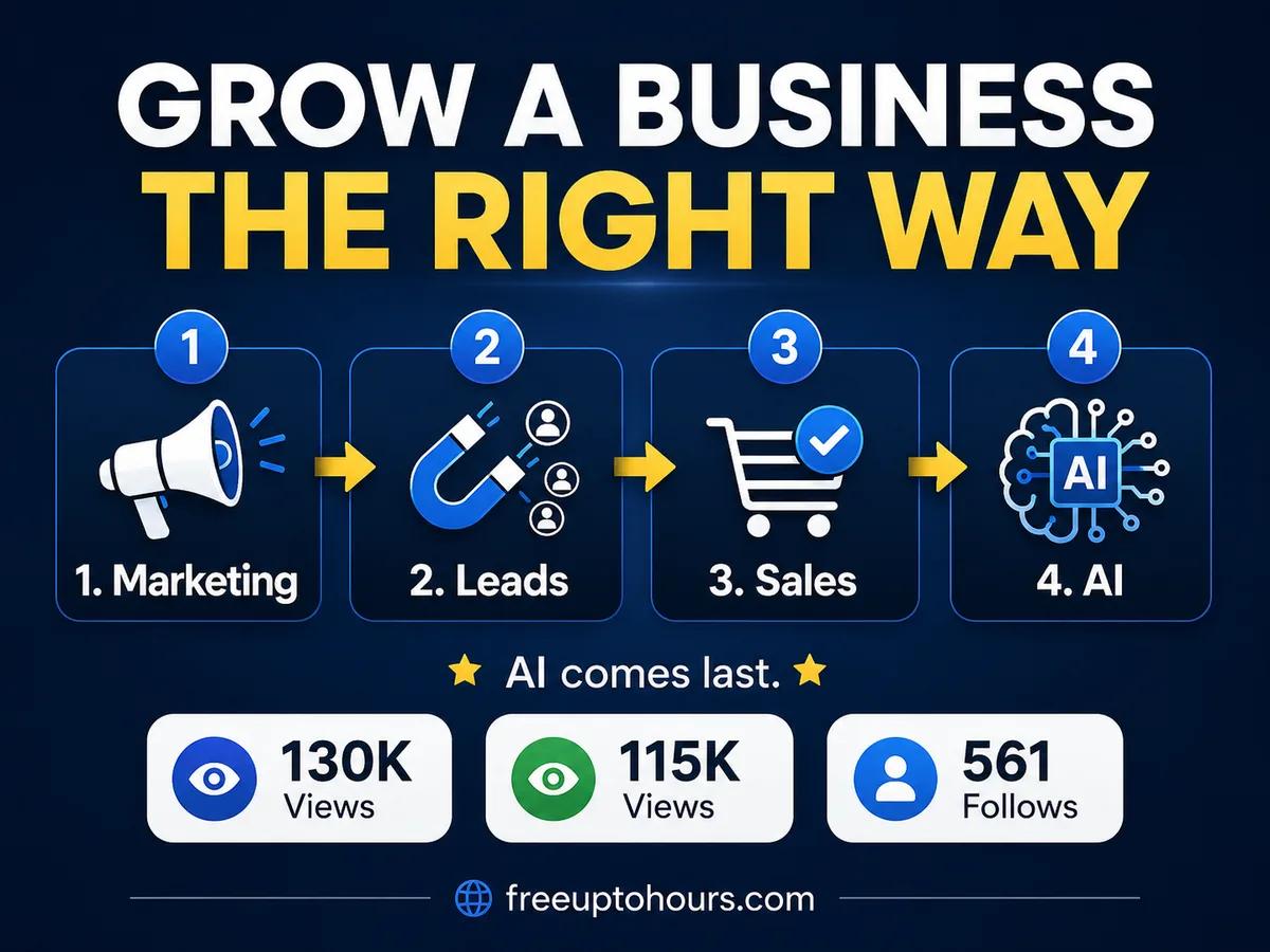Marketing, Leads, Sales, Then AI: The Real Order to Grow a Business