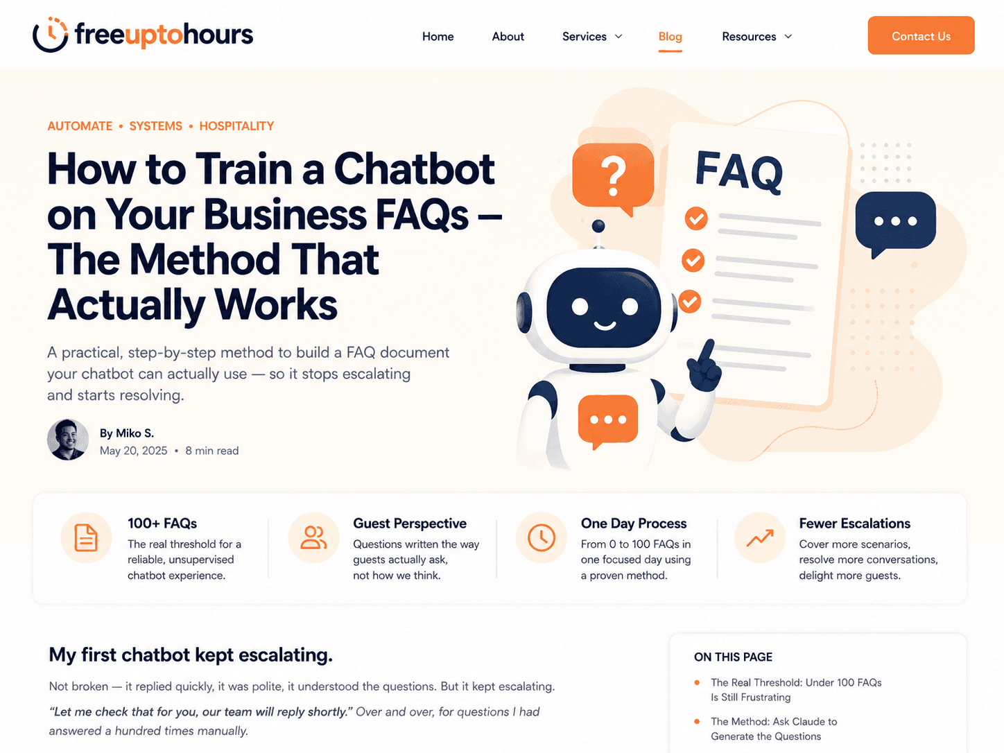 How to Train a Chatbot on Your Business FAQs — The Method That Actually Works