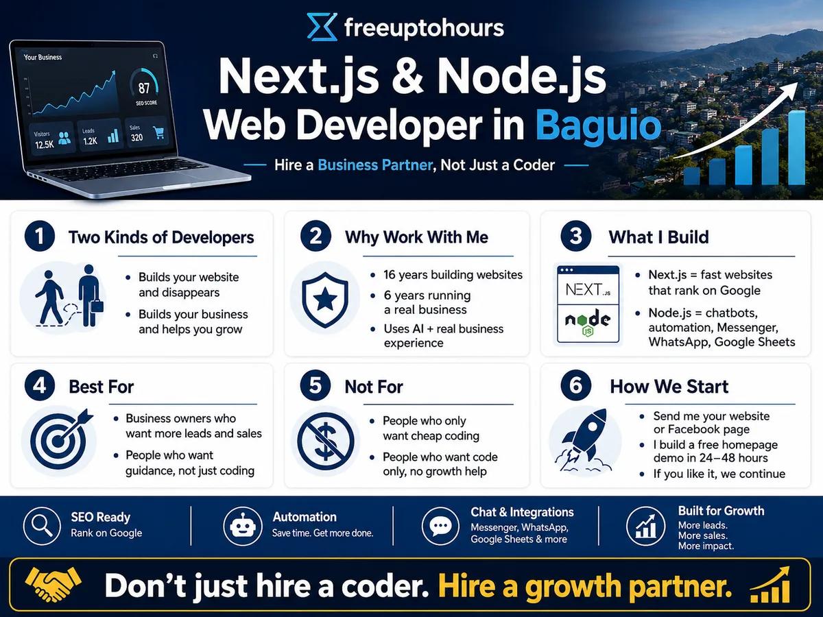 Next.js & Node.js Web Developer in Baguio: Hire a Business Partner, Not Just a Coder