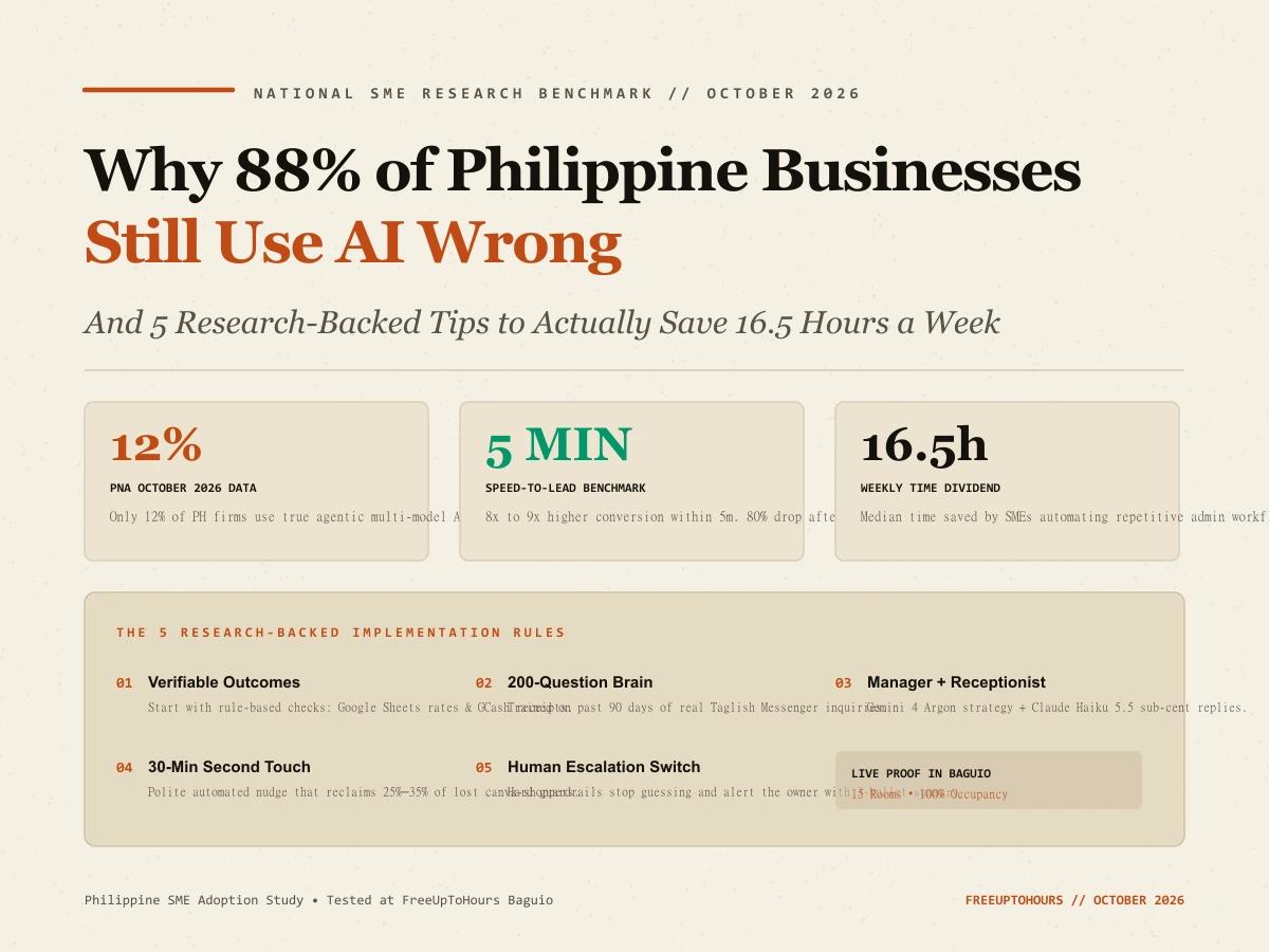 Why 88% of Philippine Small Businesses Still Use AI Wrong (And 5 Research-Backed Tips to Actually Save 16.5 Hours a Week)