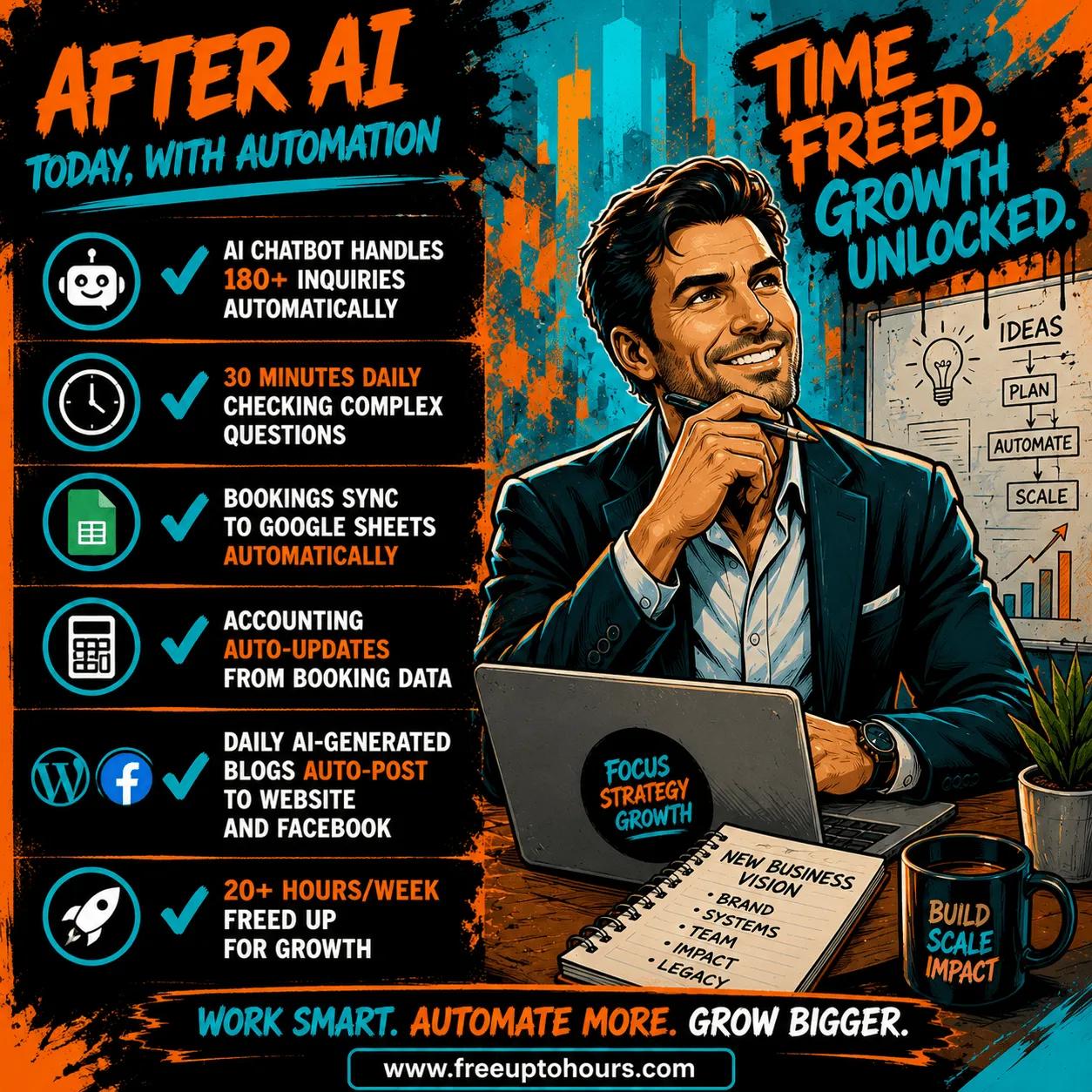 Time freedom - relaxed with AI automation