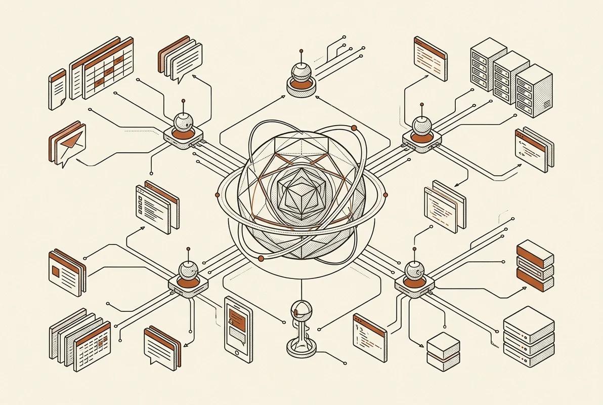 Two-tier AI architecture diagram showing frontier planners orchestrating sub-second workers in live business operations