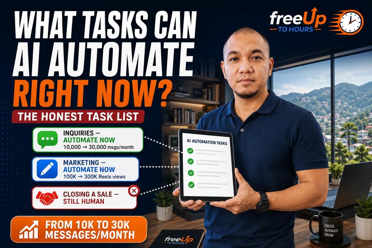 What Tasks Can AI Automate and Grow Your Business Right Now? The Honest Task List, From 10,000 to 30,000 Messages a Month