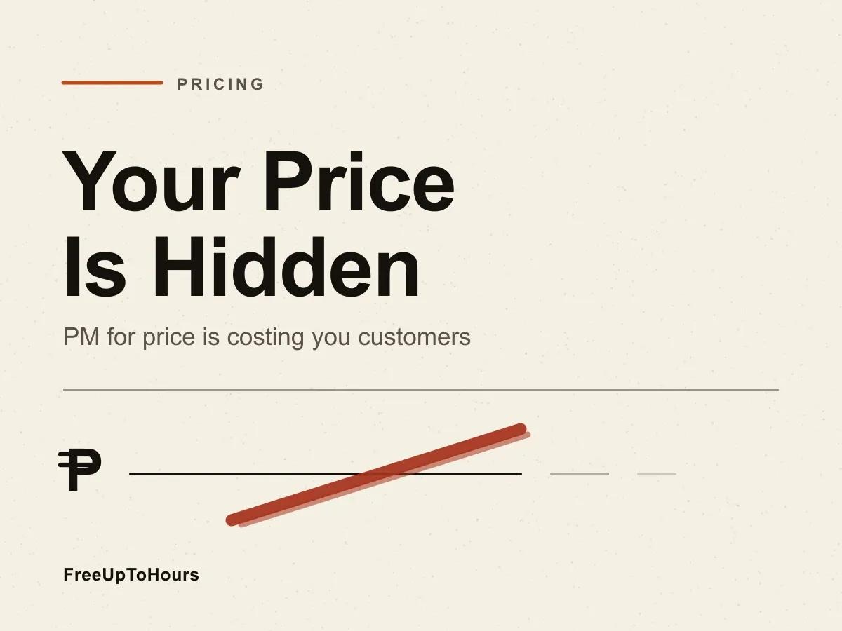 Should You Put Your Prices on Your Website? Why "PM for Price" Is Costing You Sales